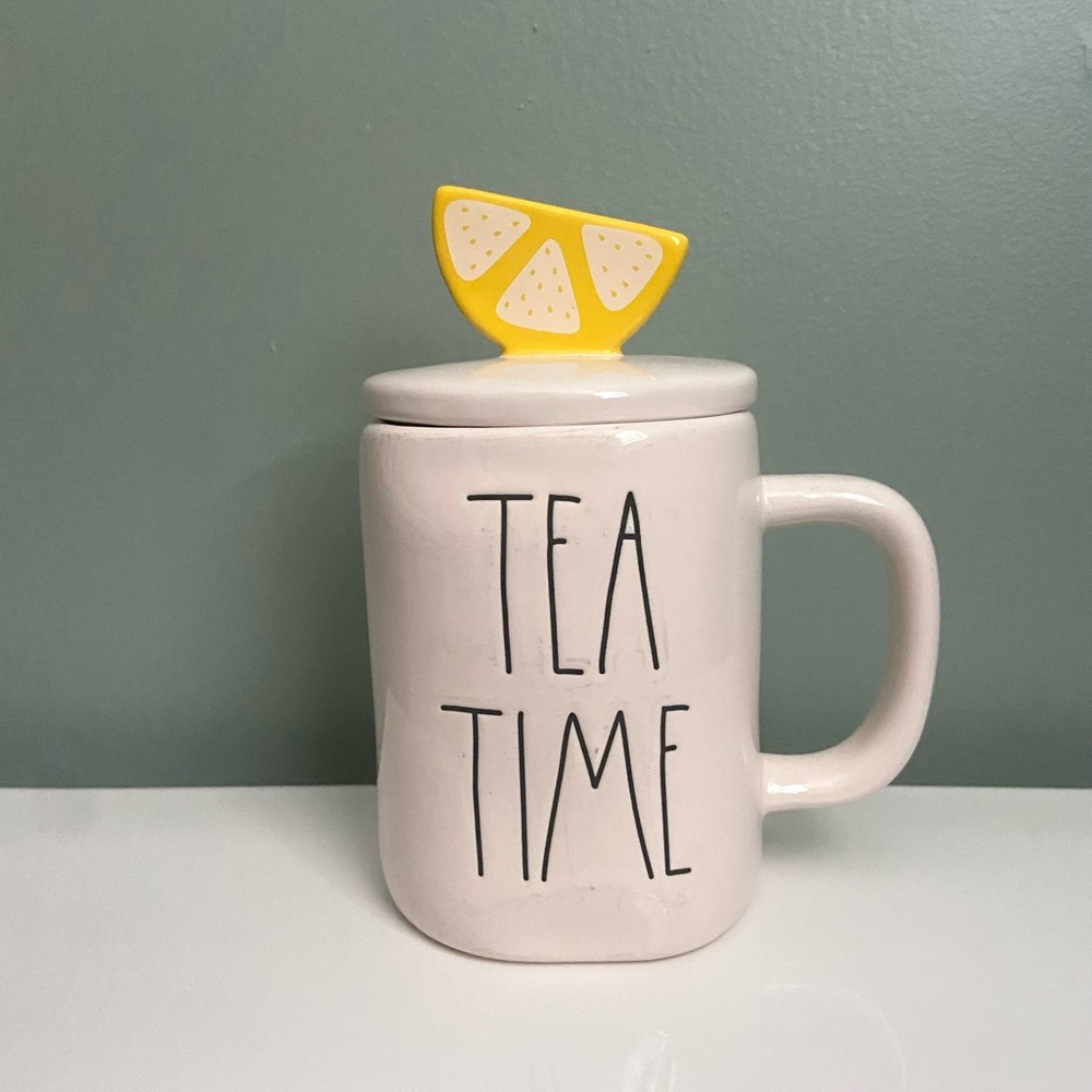 Rae Dunn TEA TIME Mug With Lemon Top